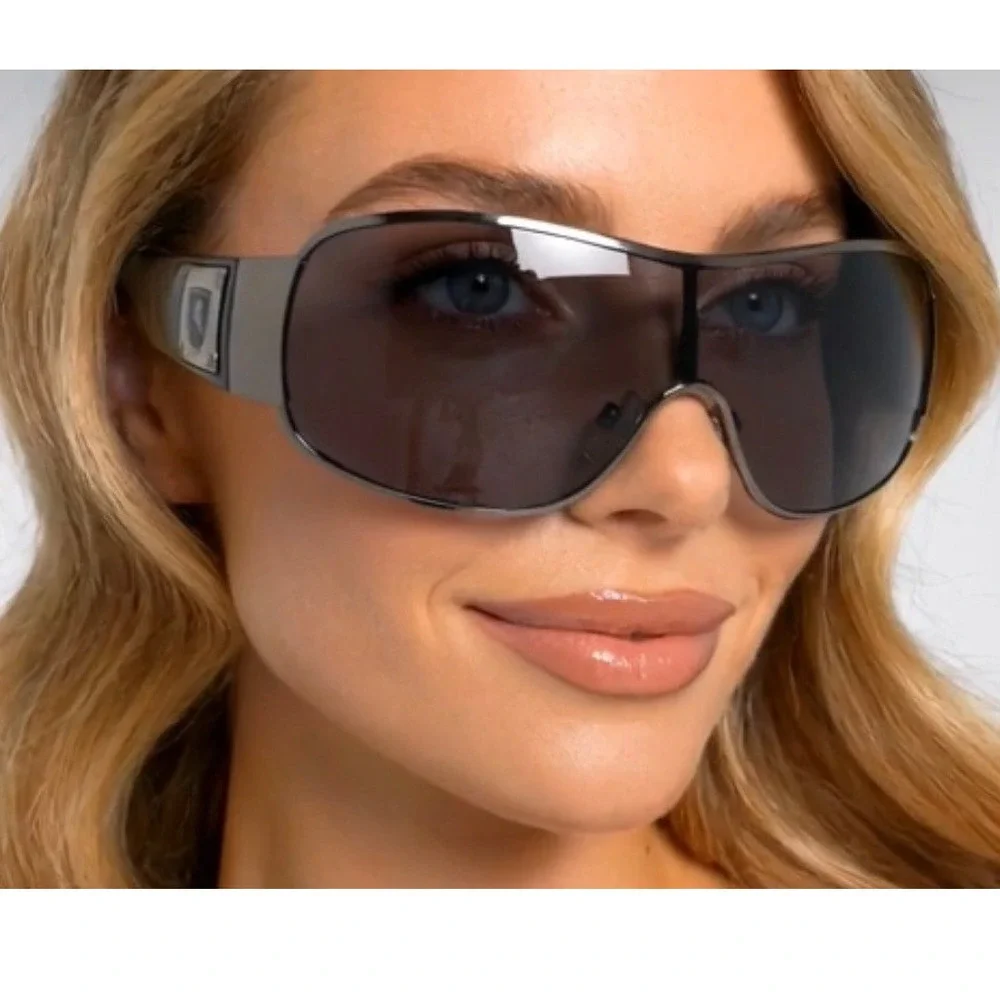 Women Sunglasses Fashion Designer Vintage Shield LArge Big‎ Cover Face Eyewear